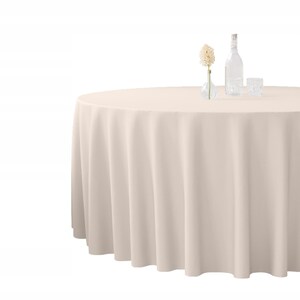 Runde Tischdecke 300cm Restly Champagne Premium schmutzabweisend Creme Champagner Farbe Für Hochzeiten Partys Geburtstage Veranstaltungen Beige Bild 5