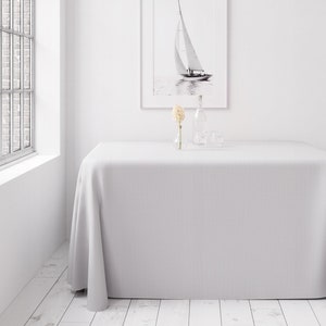 Rechteckige Tischdecke Restly 150x250cm Weiß Premium schmutzabweisende Farbe Für Hochzeiten Partys Geburtstage Veranstaltungen Bild 3