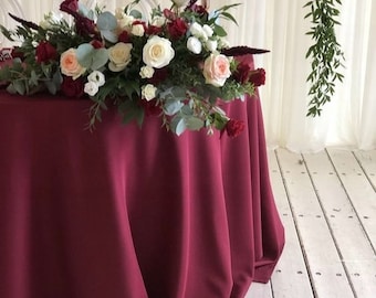 Tovaglia rotonda 220 cm Restly Bordeaux Bordo colore premium antimacchia Per matrimoni feste compleanni eventi