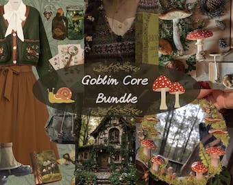 Paquete Goblin Core • Paquete estilo Goblin Core • Artículos de segunda mano • Caja de regalo de cumpleaños con núcleo vintage • Núcleo de hada elfo con núcleo de cabaña