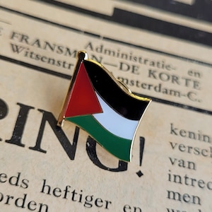 Palestine Flag Pin Palestinian Pin Free Palestine Pin Socialist Flag Hat Pin National Liberation Freedom Pin Independence Pin image 3