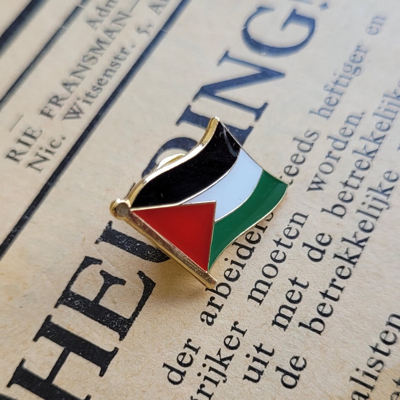 Palestine Flag Pin Palestinian Pin Free Palestine Pin Socialist Flag Hat Pin National Liberation Freedom Pin Independence Pin image 2