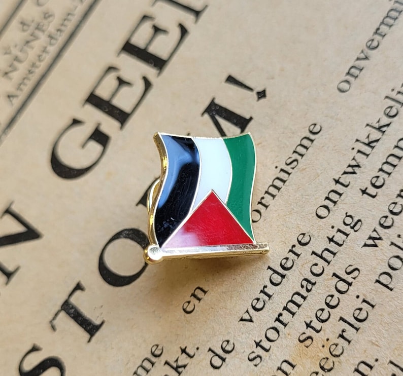 Palestine Flag Pin Palestinian Pin Free Palestine Pin Socialist Flag Hat Pin National Liberation Freedom Pin Independence Pin image 6