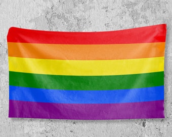 Drapeau arc-en-ciel | Drapeau queer | Drapeau LGBTQ+ | Droits des homosexuels | Émancipation | Drapeau de protestation | Drapeau de l'égalité | Drapeau mural | Activisme