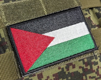 Palestinian Flag Velcro Patch | Embroidered Palestinian Flag Patch