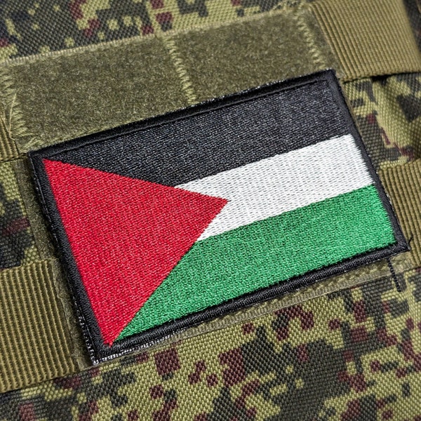 Palestinian Flag Velcro Patch | Embroidered Palestinian Flag Patch