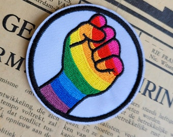 Écusson arc-en-ciel | Patch queer | Écusson LGBTQ+ | Droits des homosexuels | Émancipation | Écusson de protestation | Patch d'égalité | Écusson de vêtements | Activisme