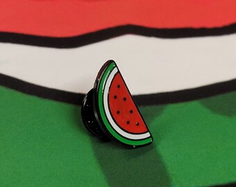 Pin de esmalte de sandía / Pin de sandía palestina / Sandía de pin palestino / Botón de Palestina