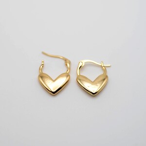 Gold Filled Heart Huggie Earrings: Hypoallergenic Jewelry