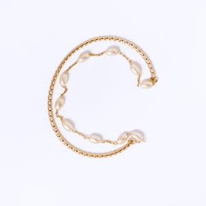 Pearl Cuff Bracelet: Adjustable Gold Filled Hypoallergenic Jewelry