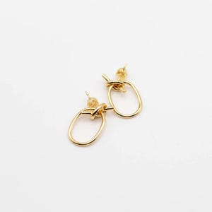Knot Stud Earrings, Knot Hoop Earrings, Gold Hoop Stud Earrings, Gold Filled Drop Earrings, Love Knot Earrings, Knotted Hoop Earrings