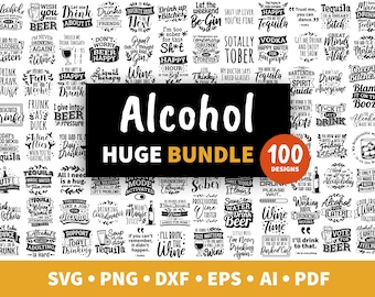 Funny alcohol svg bundle, coaster svg, alcohol svg pack, shot glass print, sarcastic sublimation png, tequila svg, whiskey, wine, flask