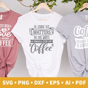 Coffee Funny SVG bundle - 60 sublimation designs ideal for tote bags, shirts, coffee cups, mugs, button badges, laptop stickers, gildan 1800 sweaters, tumbler wrap etc. Instant digital download. Also provided in PNG format.