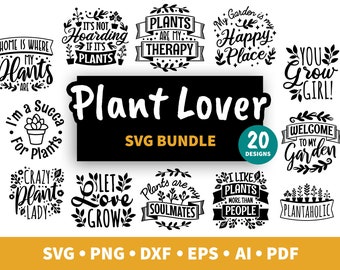 Plant lover svg bundle, plant mom svg, plant quotes svg, funny gardening svg bundle, christmas gift idea, sarcastic svg, cricut, silhouette