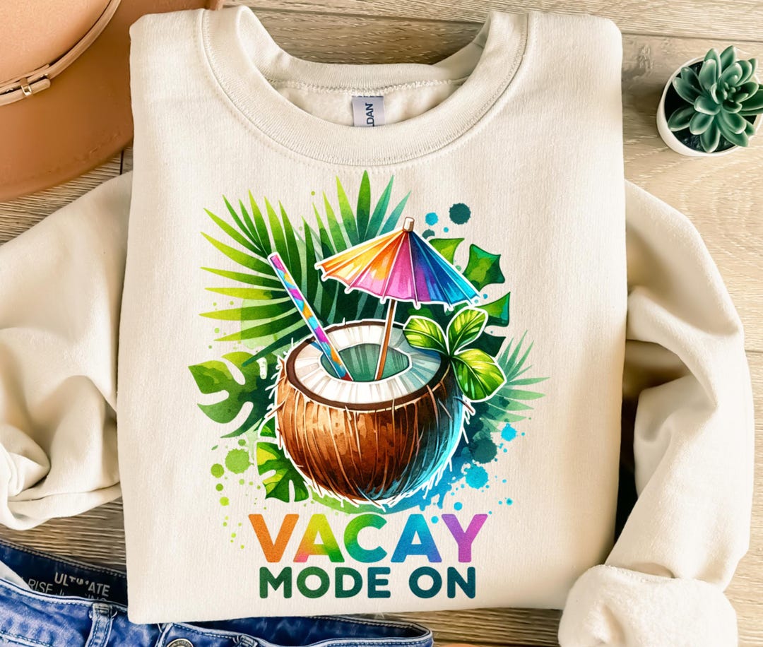 Vacay Mode on Png, Sublimation Design, Tropical Png, Summer Png ...