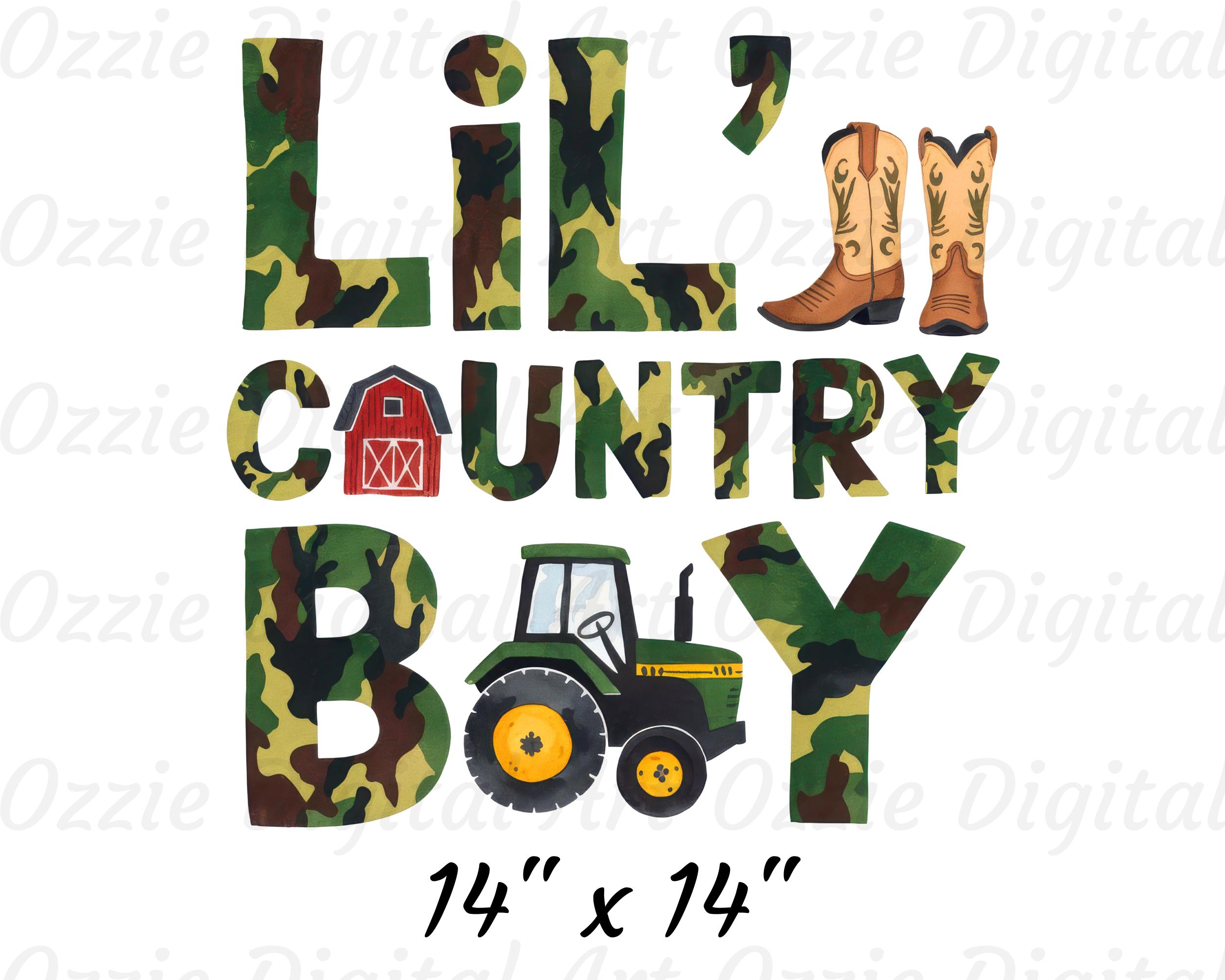 Lil' Country Boy Png, Sublimation Design, Farm Boy Png, Tractor Png ...