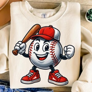 Baseball Png, Sublimation Design, Kids Sublimation, Game Day Png, Boys Png, Mascot Png, Sport Png, T-Shirt Design, Instant Download Png, DTF