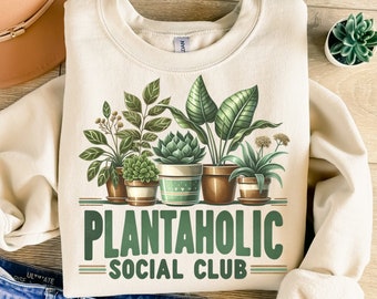 Plantaholic Social Club Png, Sublimation Design, Gardener Png, Plant Lover Png, Trendy Png, T-Shirt Design, Digital Download Png, DTF