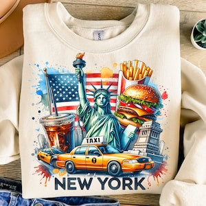 New York City Png, Sublimation Design, Statue Of Liberty Png, NYC Trip Png, Vacation Png, T-Shirt Design, Instant Digital Download Png, DTF