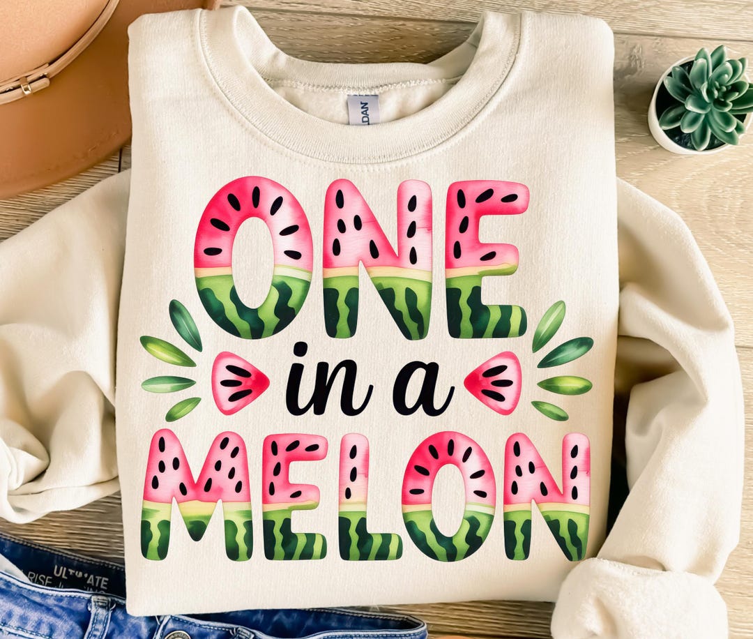 One in A Melon Png, Sublimation Design, Sweet Summer Png, Watermelon ...