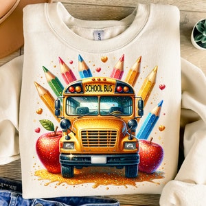 School Bus Driver Png, Sublimation Design, Back To School Png, Teacher Png, Sweatshirt Png, T-Shirt Design, Digital Download Png, DTF