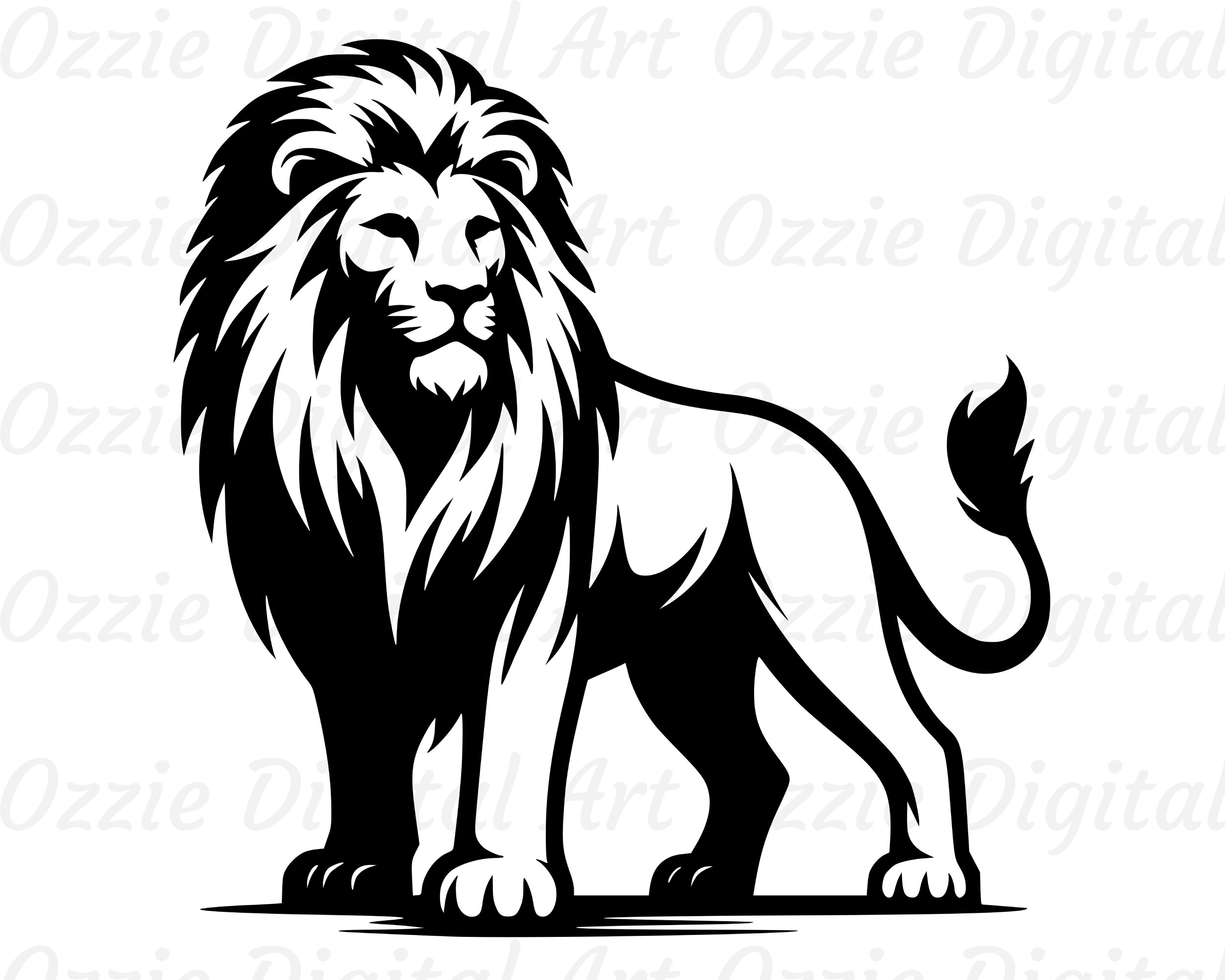 Lion Svg \u0026 Png, Lion Clipart, Lion Vector Image, Lion Silhouette, Wild  Animal Svg, Sublimation Design, African Lion Cut File - Etsy, image size:2500x2000