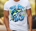 Reel Great Dad Png, Sublimation Design, Father's Day Png, Fishing Png, T-Shirt Design, Sweatshirt Png, Instant Digital Download Png, DTF product logo