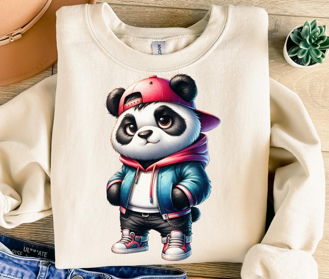 Cool Panda Png, Sublimation Design, Kids Sublimation, Baby Boy Png ...