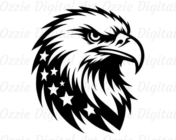 Aigle Svg Png, Clipart aigle, Image vectorielle tête d'aigle - Main Image
