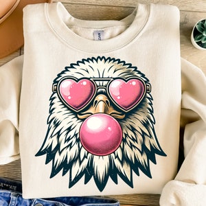Vintage Eagle Png, Sublimation Design, Funny Eagle Png, Bubblegum Png, Retro Png, Trendy Png, T-Shirt Design, Instant Download Png, DTF