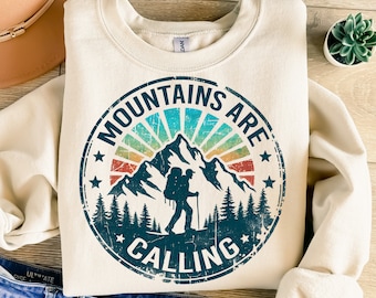 Las montañas llaman PNG, diseño de sublimación, PNG de camping, PNG de senderismo, PNG retro, PNG de moda, diseño de camiseta, PNG de descarga instantánea, DTF