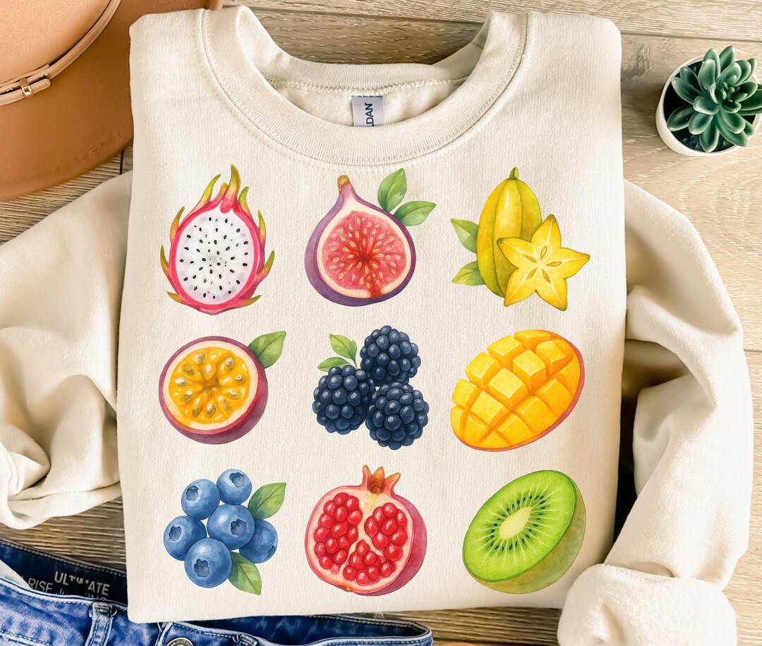 Cottagecore Fruit Png, Sublimation Design, Watercolor Fruits Png ...