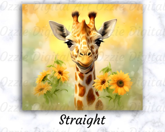 Baby Giraffe Tumbler Wrap, 20 Oz Skinny Tumbler Sublimation Design