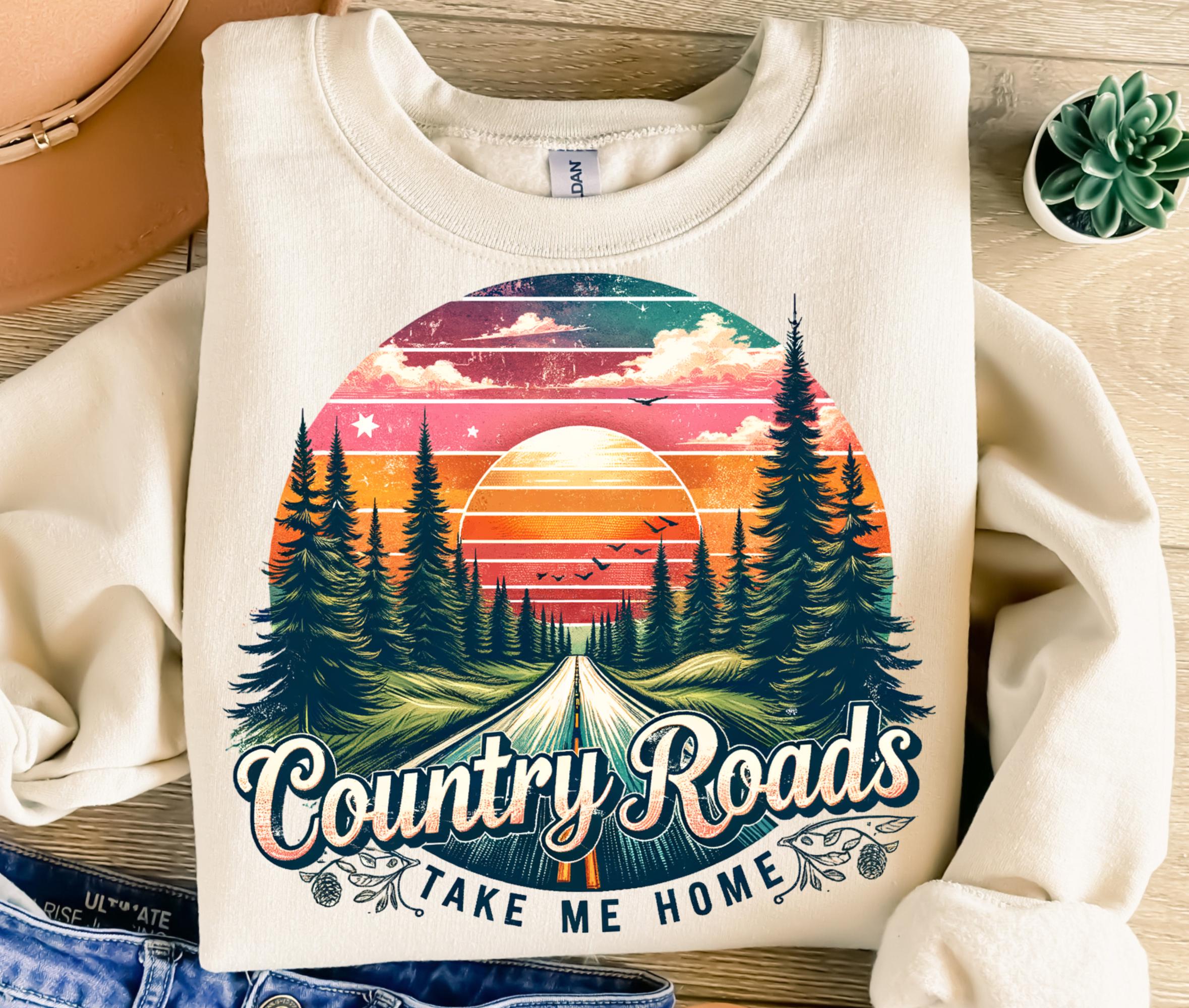 ZYPENG Plaque en métal style vintage Country Roads Take Me Home Décoration murale 20,3 x 30,5 cm