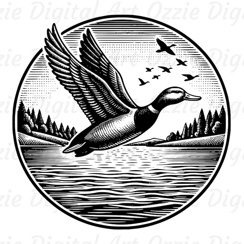 Duck Flying Svg - Etsy
