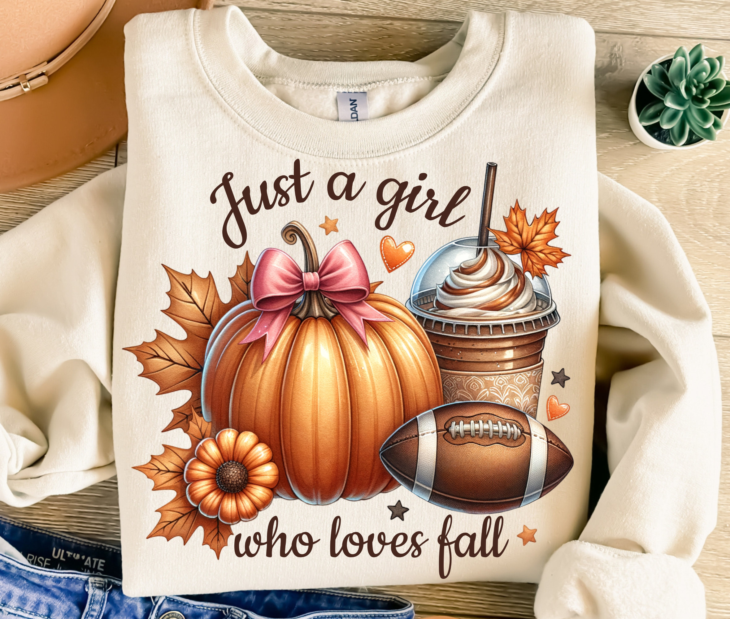 Just A Girl Who Loves Fall Sweatshirt - Calliebug Tees & More LLC