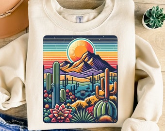 Cactus Png, Sublimation Design, Western Png, Retro Png, Desert Png, Trendy Design, T-Shirt Design, Instant Digital Download Png, DTF