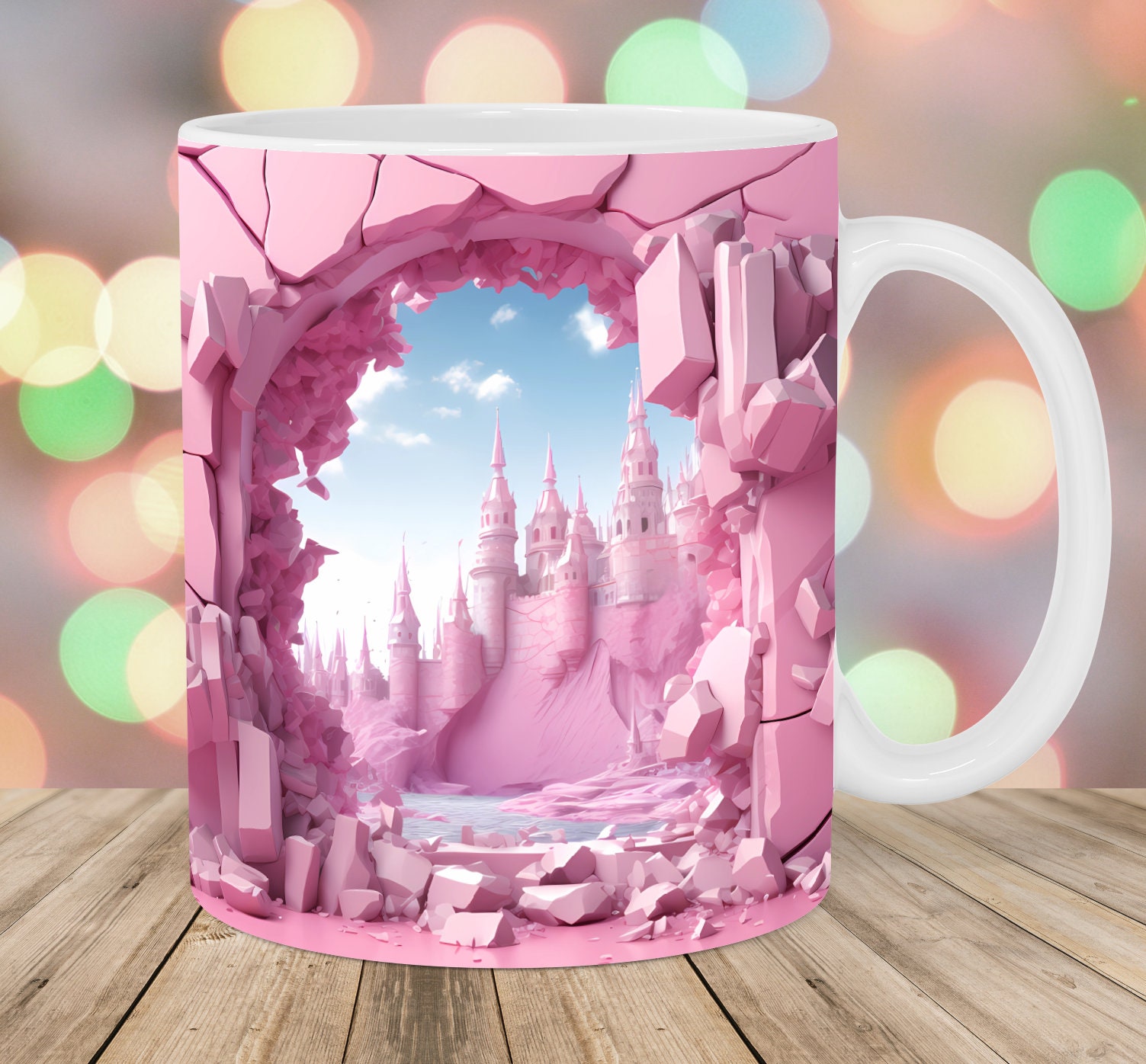 Disney Princess Collection Pink Personalised Mug