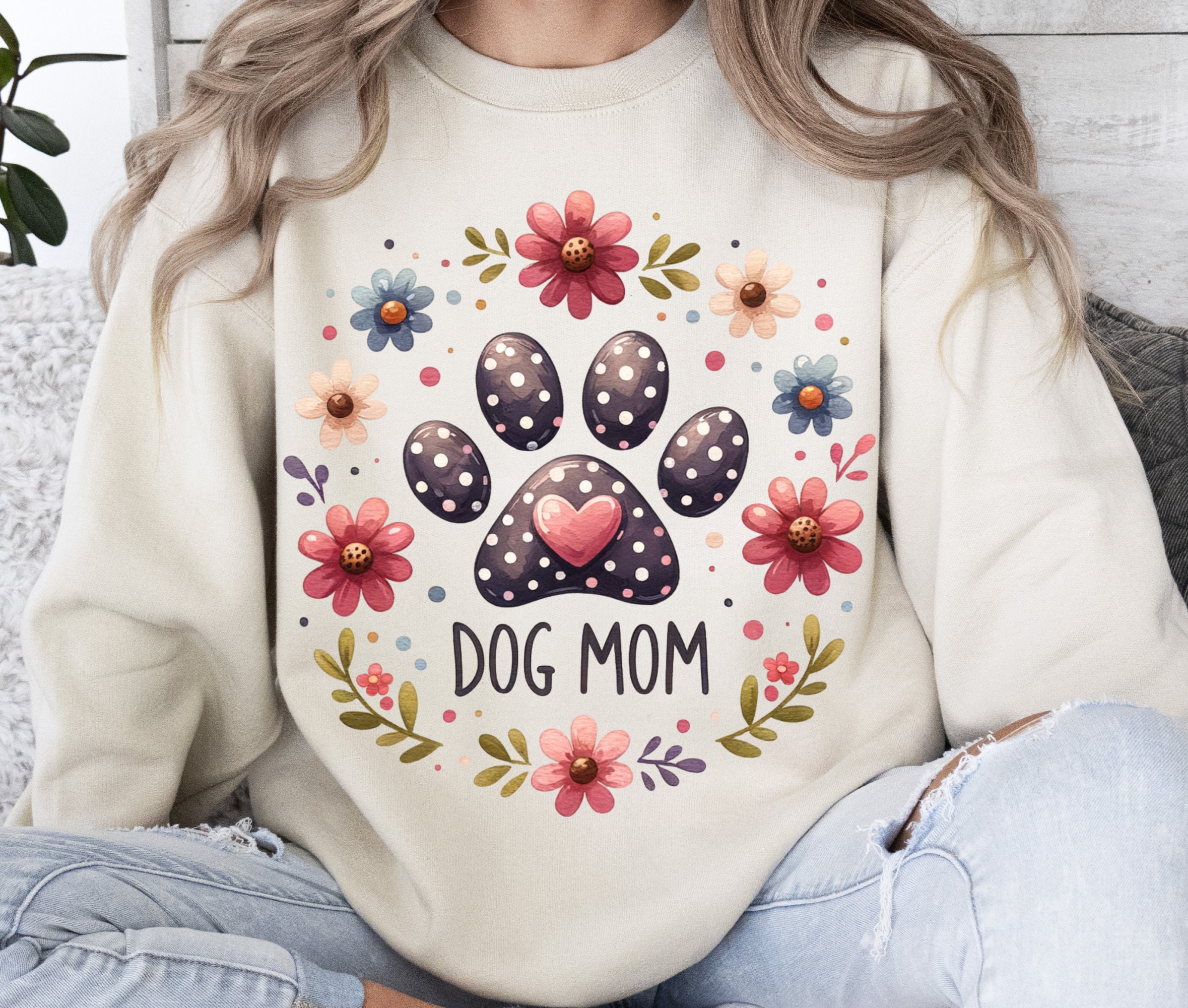 Retro Dog Mom Floral Shirt PNG for Sublimation - Etsy