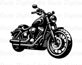 Motorbike Svg & Png, Motorcycle Clipart, Motorbike Vector Image, Motorcycle Silhouette, Sublimation Design, Biker Cut File