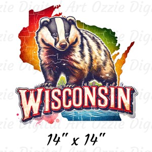 Wisconsin Png, Sublimation Design, Midwest Png, Great Lakes Png, Badger ...