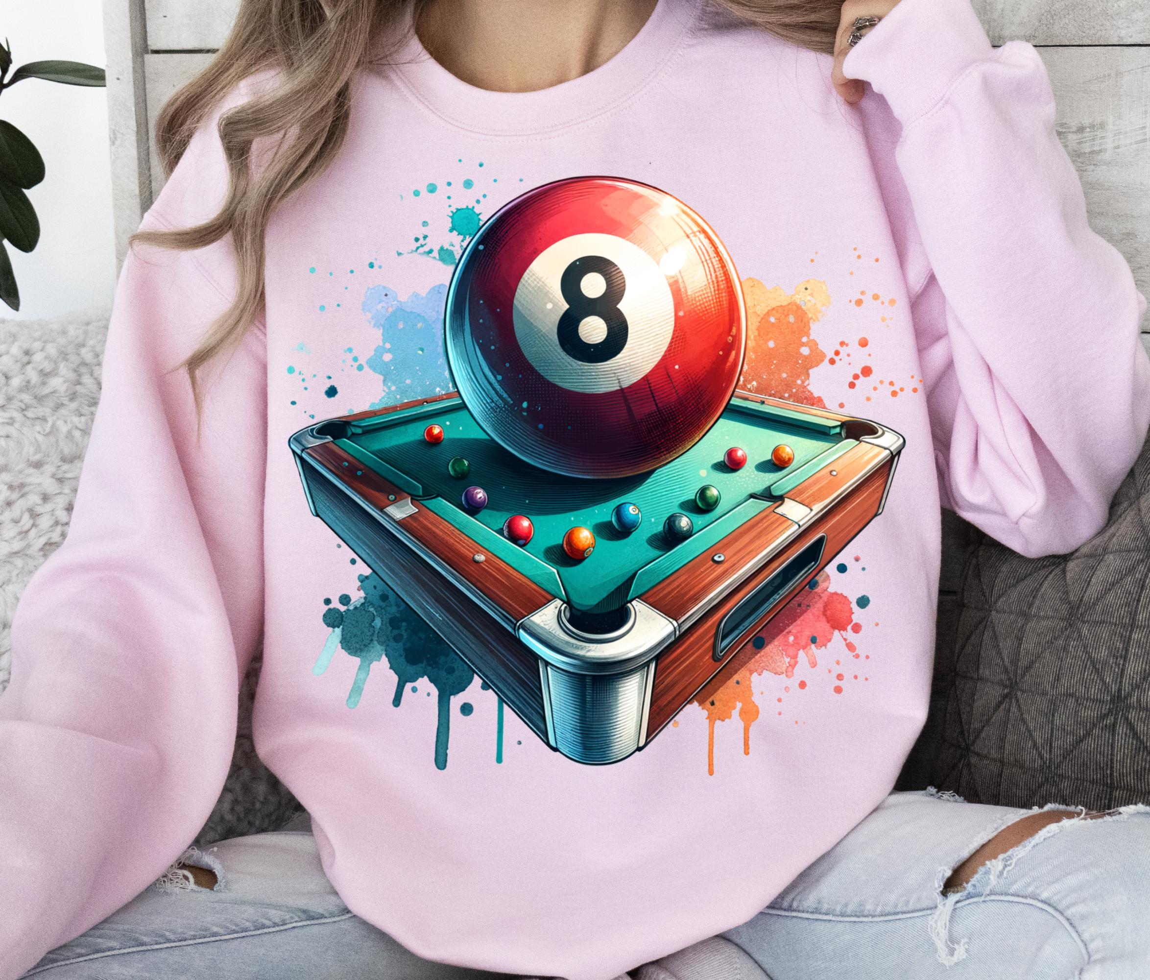 Biljart png, sublimatieontwerp, pool png, 8-ball png, snooker png, trendy  png, T-shirtontwerp, sweatshirt png, instant download png, DTF - Etsy België, image size:2348x2000