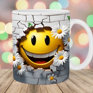 Purple Smiley Face Coffee Mug for Sale by evahart28