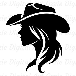 Cowgirl Svg & Png, Cowgirl Clipart, Cowboy Hat Vector Image, Vrouw Silhouet, Western Svg, Sublimatie Design, Cowgirl Cut File