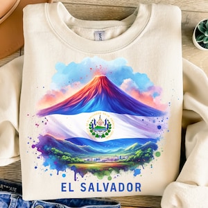 El Salvador Png, Design De Sublimação, Vulcão Png, Patriótico Png, Férias Png, Viagens Png, Design De Camiseta, Instant Digital Download Png, DTF