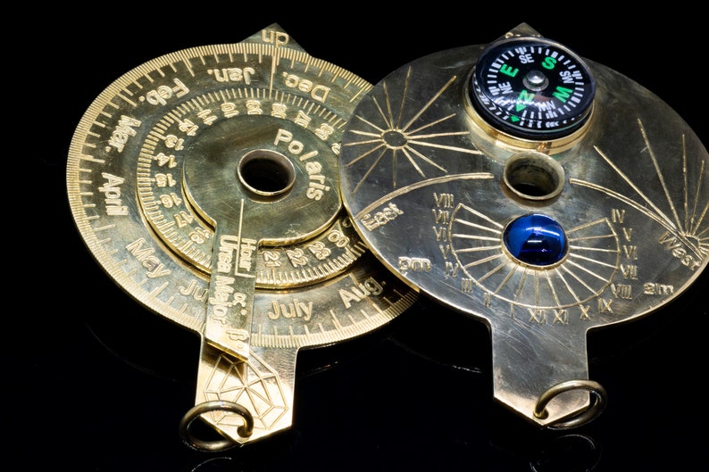 Sundial Star Clock Pocket Watch Astronomical Clock Sun Compass Stellar Pocket Watch image 1