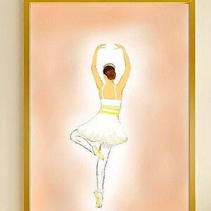 Ballerina painting Ballerina wall art Ballerina Digital art ballerina wall decor