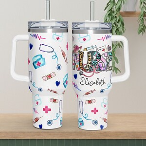 40oz Custom Nurse Tumbler, Personalized 40oz Nurse Tumbler, Gift For Nurse, Nurse Tumbler, Nurse Gift, 40oz Nurse Tumbler,Nursing School Cup