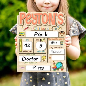 Back to School Board, Interchangable, First Day of School Sign, Last Day of School Sign, Dry Erase Sign, Personalized Reusable School Sign
