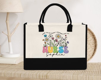 Custom Nurse Tote Bag, Personalized Nurse Tote Bag, Gift For Nurse, Nurse Tote Bag, Nurse Gift, Custom Nursing Bag, Nursing School Tote Bag